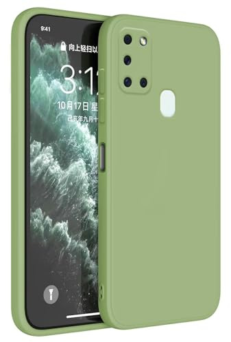 Topme Handyhülle Hülle Fur Samsung Galaxy A21s (6.5 Inches) Case Schutzhülle, Hautschutz Aus TPU Silikonhülle - Matcha-Grün