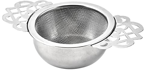 Colino da tè - Colini da tè a maglia fine con ciotola - Stepper da tè, da tè, colini e filtri, diffusori per tè sfuso per tazza da 2,5-4 pollici bocca Delr