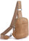 Telena Bauchtasche Damen, Damen Umhängetasche Klein Crossbody Bag PU Leder Sport Schultertasche Stylisch Sling Bag,Hellbraun