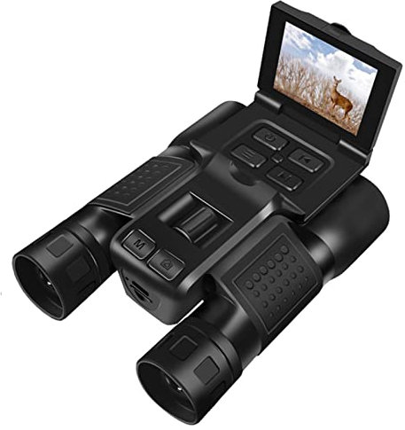 Binoculares Digitales con Pantalla LCD de 2.4 con Cámara, Cámara de Telescopio con Cámara de Binoculares Digitales de 8X 5MP, Telescopio de Video para Tomar Fotos, Regalos