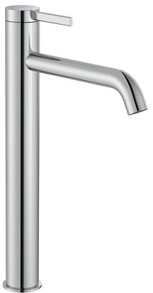 ROCA A5A349EC00 ONA Grifo Monomando Lavabo Caño Alto Desagüe Clic Clac Cromo