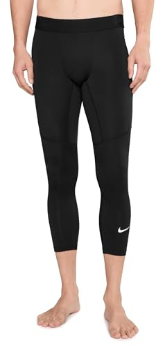 Nike Men's Pro Dri-FIT 3/4-Length Fitness Tights Black/White X-Large