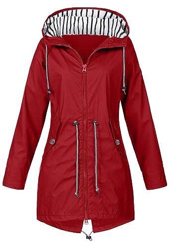GFPGNDFHG Regenmantel Damen, Regenjacke Damen Wasserdicht Leicht Regenmantel Windbreaker Packbar Dünne Regenjacken Windjacke mit Kapuze Schuhe Damen Frauen Wintermantel Damen Mantel Petrol y2k Tops