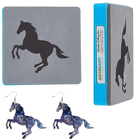 SUPERDANT Pferd Leder Stanzwerkzeug Gestanzt Pferd Schlüsselanhänger Brosche Leder Stanzformen Handwerk Schneidemaschine Kunstleder Stanzformen Für Schmuck Baumelnde Ohrringe Männer Geschenke DIY