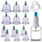 Coppettazione Sottovuoto,12 Pezzi Coppettazione Set,Coppettazione Biomagnetico,Coppettazione Massaggio Set,Tradizionale Cinese Set Coppettazione Per Terapia,Alleviare, Sollievo Muscolare(Blu)