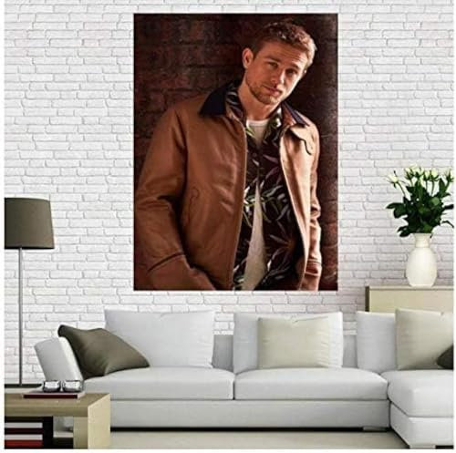 Poster Charlie Hunnam Poster Schauspieler Star Foto Porträt Bilder Wand Kunst Leinwand Malerei Poster Und Drucke Home Decor 50X70Cm Kein Rahmen