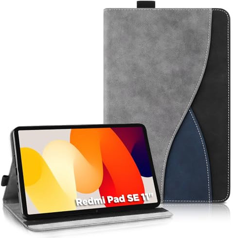 AsWant Funda para Xiaomi Redmi Pad SE 2023 11 Pulgadas, Ultra Slim Estuche Protectora Carcasa con Función de Soporte/Cartera Funda para Redmi Pad SE (Gris)