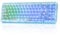 YUNZII X71 Transparente Mechanische Tastatur mit Transparenten Tastenkappen,BT5.0/2.4G/USB-C Kabelgebundene Tastatu 68% Layout, Kabellose RGB Tastatur mit Dichtung für Win(Crystal Ice Switch,Cyan)