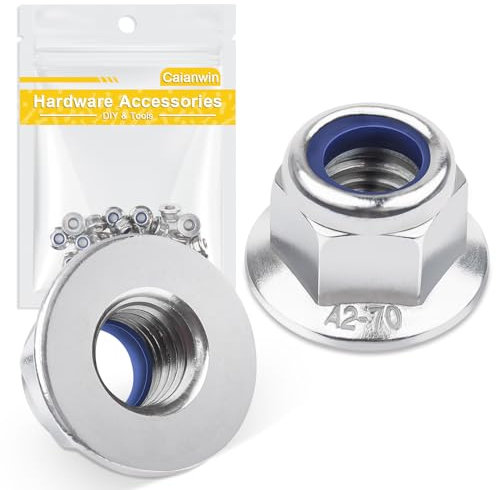 Caianwin M4 25 pezzi Dado a Vite con Flangia in Acciaio Inox 304 con Motivo Floreale