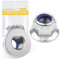 Caianwin Tuercas de tornillo M4 con brida de acero inoxidable 304 con diseño floral