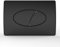 Excel Home Toilet Flush Button Replacement - Dual Button Toilet Flush Plates - Pneumatic Technology - Fingerprint Resistant Compatible with Air Houses - Oval Push Button Design (Matt Black)
