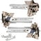 Jeu de 3 Charniere Porte et 6 Rondelles Charniere Porte Frigo avec le Code Original 00268698 pour Bosch pour Siemens 2285121 pour Miele 481241718776 pour Whirlpool - Garantie de 5 Ans - ONIX TECH