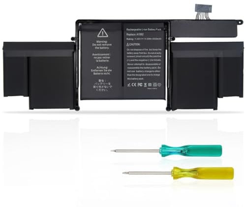 KXRSII A1582 A1493 Batterie pour MacBook Pro 13 Pouces Rétine A1502 (Début 2015, Mi 2014, Fin 2013) EMC 2678 2835 2875 11.42V 74.9Wh - Haute Performance