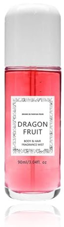 Vanilla Skin Perfume Mit Vanilleextrakt,90ml Vanilla Skin Eau De Parfums, Körper & Haarduftnebel,Vanille Parfüm,Lang Anhaltender Haut-Körpernebel,Tragbares Parfümspray Für Dating-Reisen (DRAGON FRUIT)