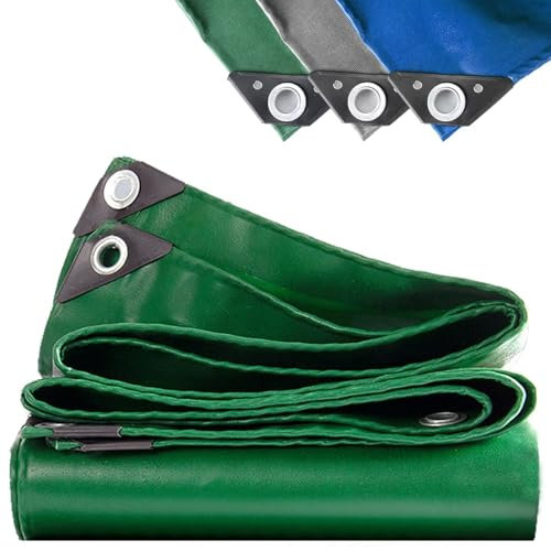 WLRHGl LKW PVC Plane, 4 x 17 m Gewebeplane PVC Plane Schutzplane Industrie Schutzplane reißfest UV-beständig für Gartenbereich Brennholz Boot LKW WLR010, Grün