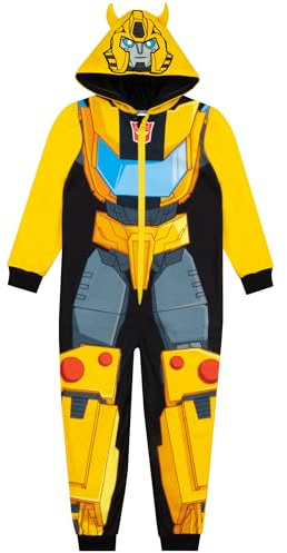 Transformers Bumblebee Jumpsuit Kinder | Jumpsuit Jungen Kuschelig | Schlafoveralls Für Jungen | Gelb 128
