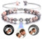 Jovivi Personalisiertes Armband mit Foto Bild Projektion - Ich liebe dich Armband für Herren & Damen - Freundschaftsarmband - Personalisierte Geschenke (Zebra Jaspis)