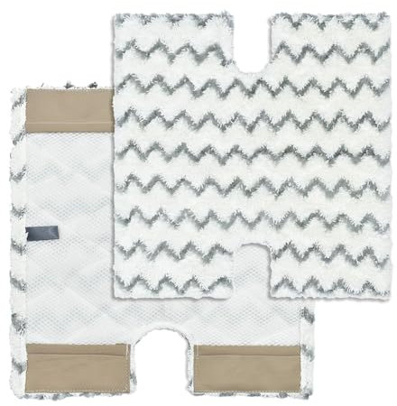 Jeeshvan 2 Pack Steam Mop Replacement Pads for Shark S6003UK, Machine Washable Cleaning Pads Pocket Mop for Shark Klik n' Flip S6001Uk S3973 S3973D S5002 S5003D S6002 Steam Cleaner