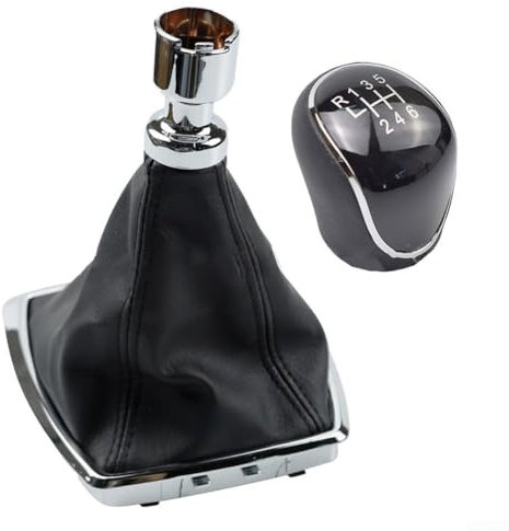 HEBEOT Manueller Schaltknauf Schaltsack Schaltsack Boot Kit Schaltknauf Schaltsack Schaltsack Set für Ford für KUGA 2008-2012 für Ford für C-MAX 2008-2010