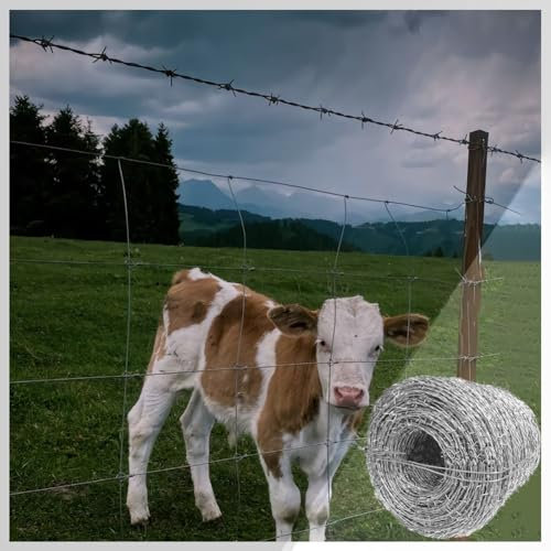 YSXXIAN 4-Punkt-Stacheldraht, Stacheldrahtzaun für Handwerk, Zäune, Garten, Maschendrahtzaun (200 m)