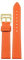 TWRQA Das Echtleder-Uhrenarmband der Uhr eignet sich für 18/20/22 mm modische, bequeme Uhrenarmbänder aus weichem Rindsleder(Orange white-gold,20mm)