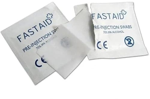Pre-Injection Swabs - 10 Swab wipes | Medical Grade | 70% Alcohol | IPA | Individually Wrapped | Effective Disinfection of Substrate Injection Ports Before Inoculation