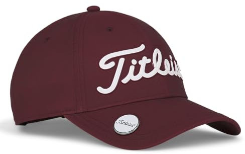Titleist Herren Players Performance Ball Marker Baseballkappe, Burgunderrot/Weiß, Einheitsgröße