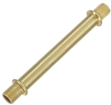 Tige de Lampe Droite en Cuivre, Filetage M10, 9,3x100mm | Finition Or, Compatible Luminaires Muraux et Lampes de Table, Réparations et Projets Diy, Accessoires