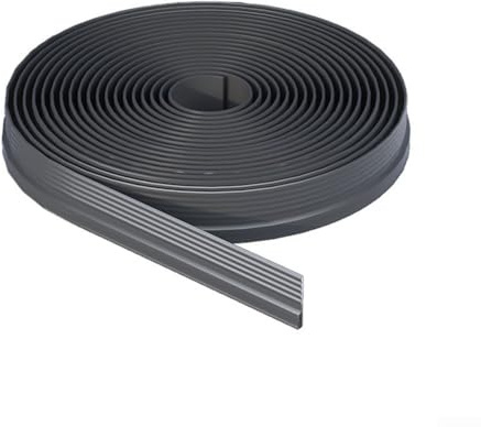 Bande d'étanchéité en TPE pour bas de porte de 200 cm, coupe-vent, bande d'insonorisation antidérapante pour espaces interstices, pour la maison et (gris noir)