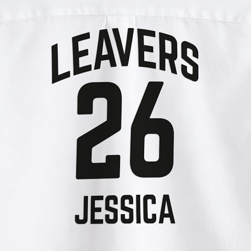 Personalised 2026 School Leavers Iron-On Transfer – Custom Name & Large Year Number – DIY Heat Press for Hoodies | T-Shirts | Year 6 or 11