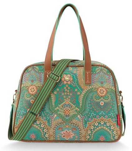 Pip Studio Reisetasche mit Laptopfach Tovy Weekend Bag Jabali Green grün