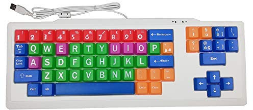 Tastiera Nuova Colorata per Migliorare l'apprendimento dei Bambini - Layout Italiano - Educational Keyboard Kids
