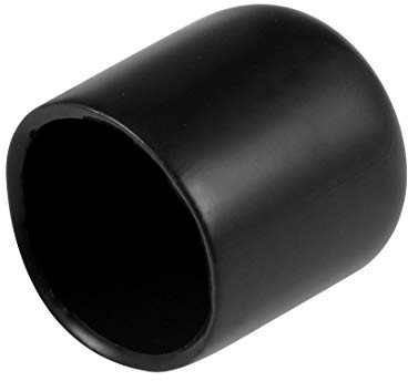 sourcing map 20pcs Rubber End Caps 17mm ID Vinyl Tube Bolt Cap Cover Black | Thread Protectors