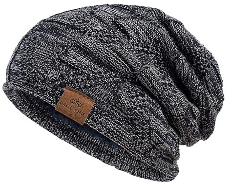 PAGE ONE Herren-Wintermütze mit Fleece-Futter, mit Zopfmuster, 004, Einheitsgröße