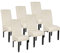 tectake® 6er Set Stühle, Kunstleder Stuhl mit hoher Rückenlehne, ergonomische Form, perfekt für den Esstisch, als Esszimmerstühle, Küchenstühle oder im Wohnzimmer - Creme