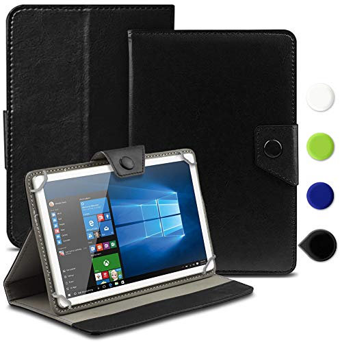 NAUCI Tablet Tasche kompatibel mit PEAQ PET 100 101 1008 Hülle Case Cover Schutzhülle Etui Tablethülle, Farbe:Schwarz