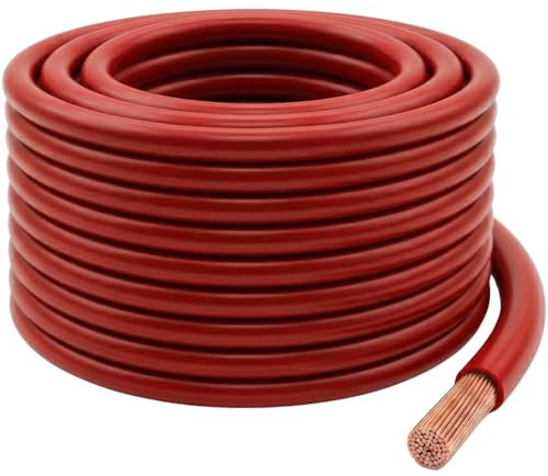 Lumonic 20m FLY Fahrzeugleitung 16mm² Rot | einadrige KFZ Litze | Öl- und Kraftstoffbeständig, flammwidrig | Niedervolt