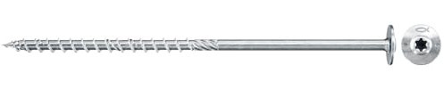 fischer - Vis de charpente Power-Fast 8,0x120, tête disque, empreinte TX, zingué blanc, filetage partiel/Boite de 50