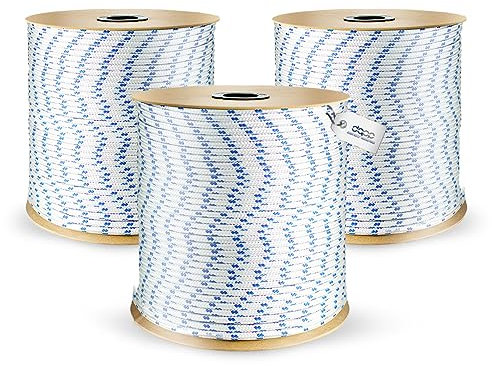 POLYPROPYLENSEIL – 8mm – 70m – Weiss – Flechtleine Textilseil Schnur Rope Kordel Kunststoffseil geflochten