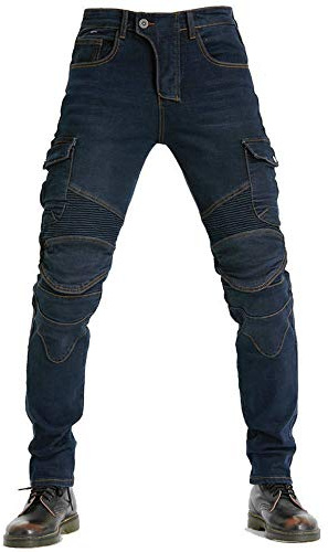 Pantaloni da Moto da Uomo, Jeans da Motociclista Elasticizzati Slim Fit da Uomo, Jeans alla Moda su Tutta La Vita, 4X Imbottitura di Protezione.