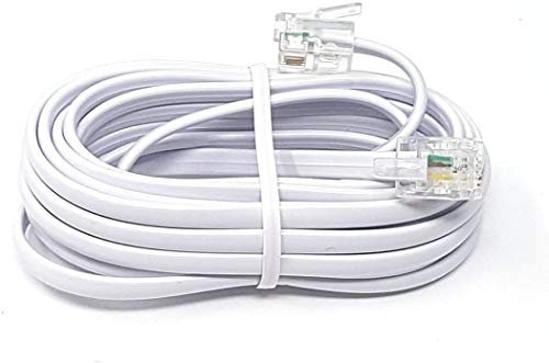 MainCore Cavo modem a banda larga ad alta velocità ADSL piatto bianco lungo 7,5 m RJ11 a RJ11