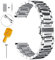 HOMDREAM Uhrenarmband Edelstahl Uhrenkette Edelstahlarmband Zubehör für Stahlbänder,Silver-15mm