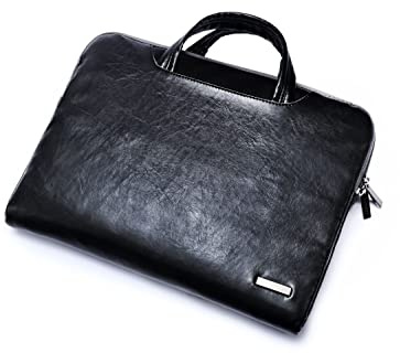 fdsmall 15.6 Inch Laptop Cases, Canvas Computer Bag Case, Protective Notebook Case, Briefcase Cover, Compatible with MacBook Air, MacBook Pro, Tablet PC, Ultrabook, Netbook (Black)