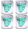 Saijer Halloween Skull Shot Glasses Set - Crystal Skeleton Cup for Beer, Coffee, Water, Wine, Whiskey, Vodka - Cool Drinking Mugs 25ml*4