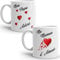 Mug duo maman papa adoré je t'aime d'amour lot 2 tasses amour haute Qualité avec coeurs Idée Cadeau Originale Famille père mère anniversaire noel fete réalisé en France