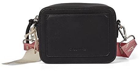 Bolso bandolera negro con accesorios para mujer parita