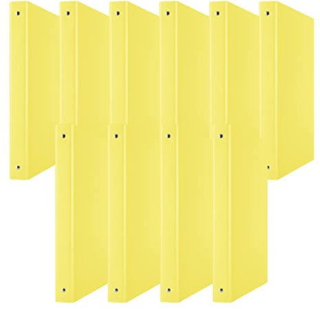 DONAU 3733001PL-11 Ringbuch Gelb | 4-O-Ring-Mechanik 20mm DIN A4 Ringordner Pappe/Kunststoff | Aus 1,9 mm dickem Karton mit öko PP 100µ | 10er Packung