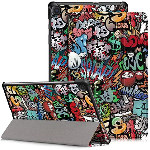 DINGGUAGUA Custodia Compatibile con Samsung Galaxy Tab S6 Lite 10.4 SM-P610/P615/P613/P619/P620/P625 Ultra-sottile Cover con Funzione Supporto e Auto Sveglia/Sonno,Graffiti