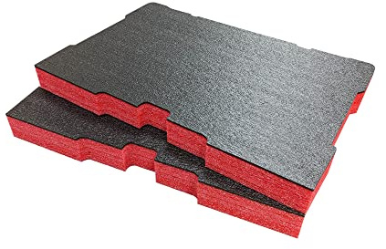 Shadow Foam Packout Small Box Inserts – Fits The Milwaukee Small Box - Cut and Peel Foam for Milwaukee Packout System | Power Tool Storage & Toolbox Organiser (Red, 50mm)