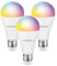 HOFTRONIC - 3er Smart E27 Lampe - Farbig RGBWW - WiFi und Bluetooth - 14 Watt 1400 Lumen - Dimmbar via App, Sprache via Google Home, Alexa und Siri